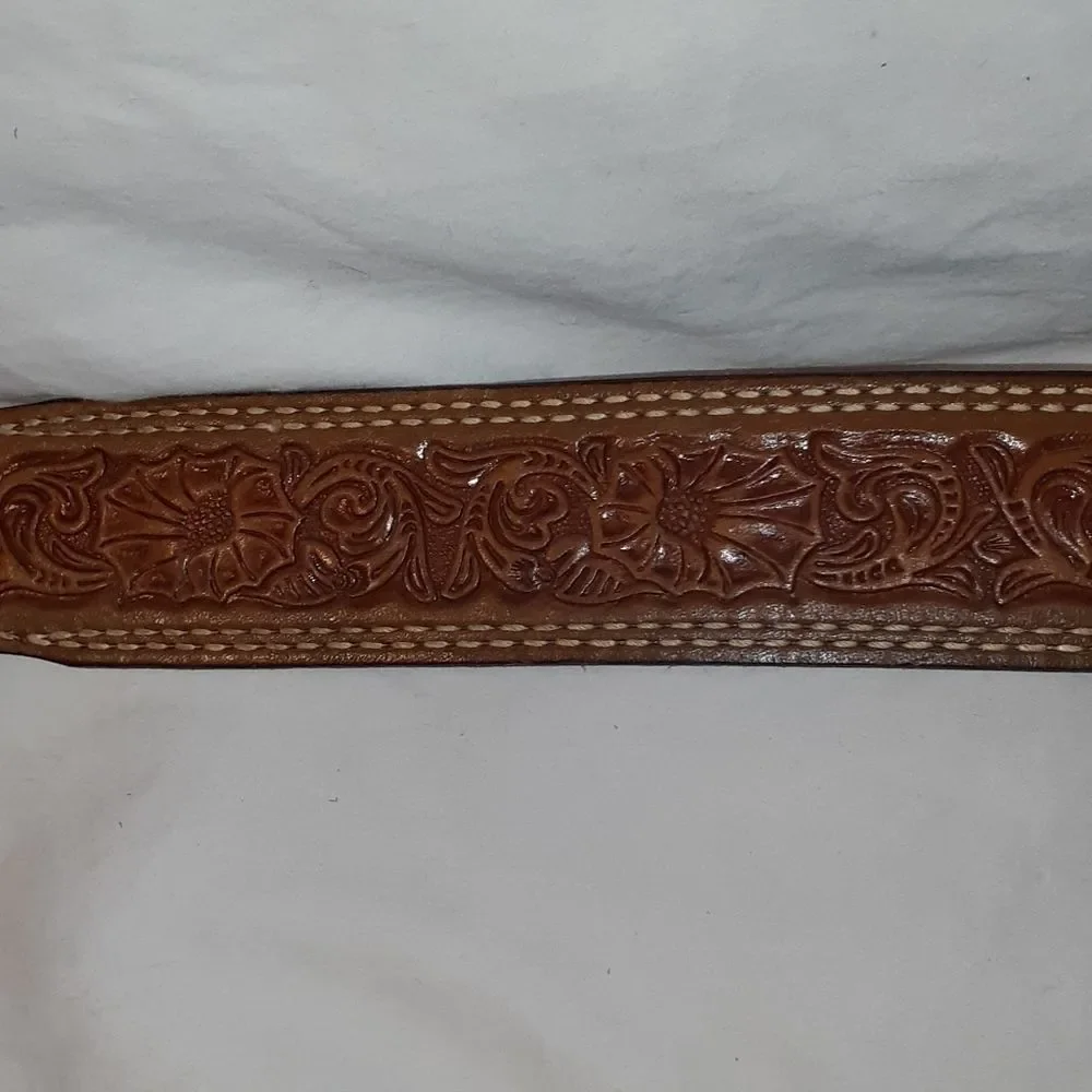 Texan Leather Tooled‎ Personalized Belt ROBERT 38